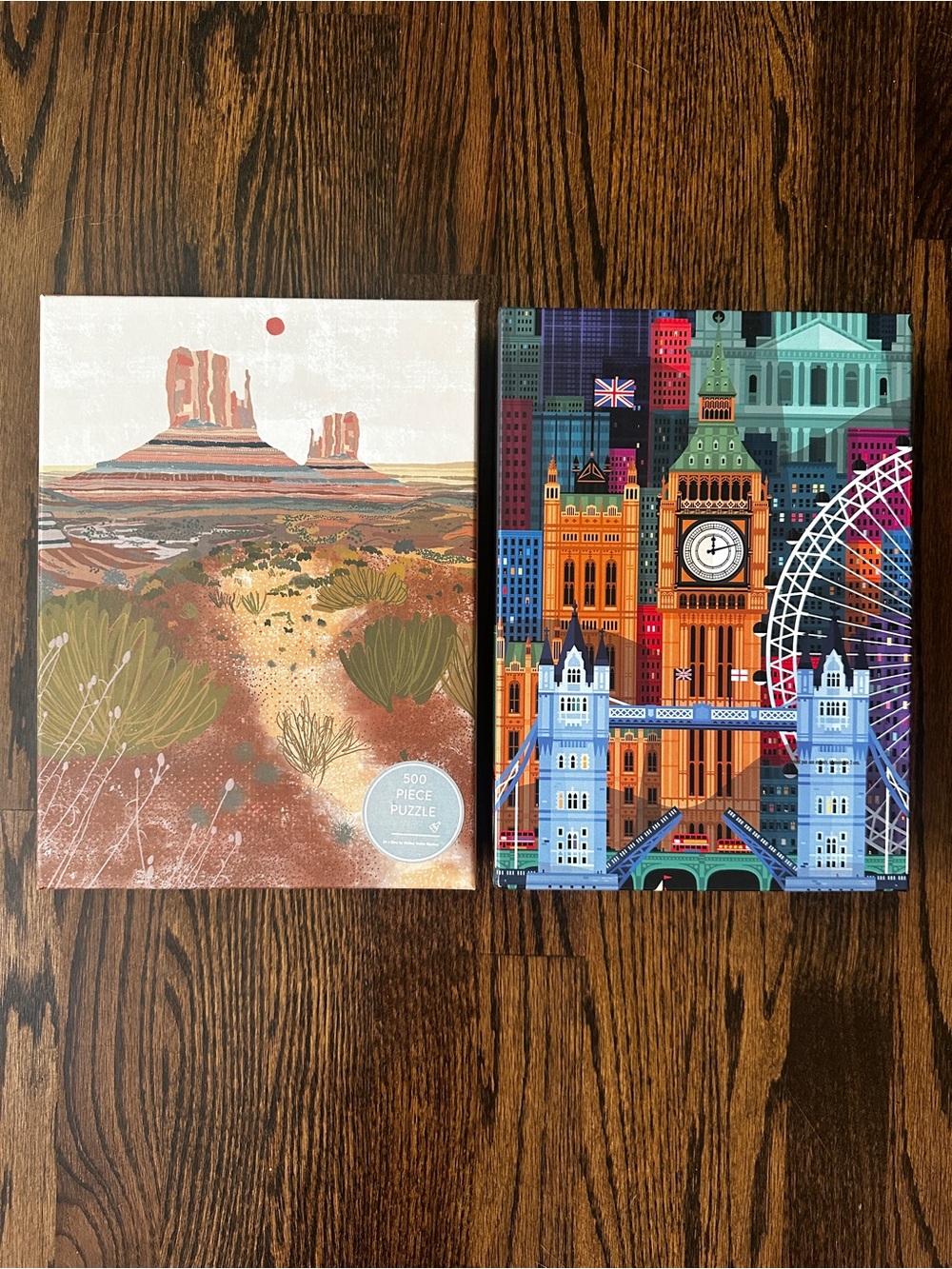Set of 2 Destination Puzzles “London” and “Monument Valley”